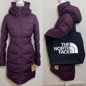 The North Face Women's Metropolis Parka Down Coat Blackberry Wine XS FREE TOTE